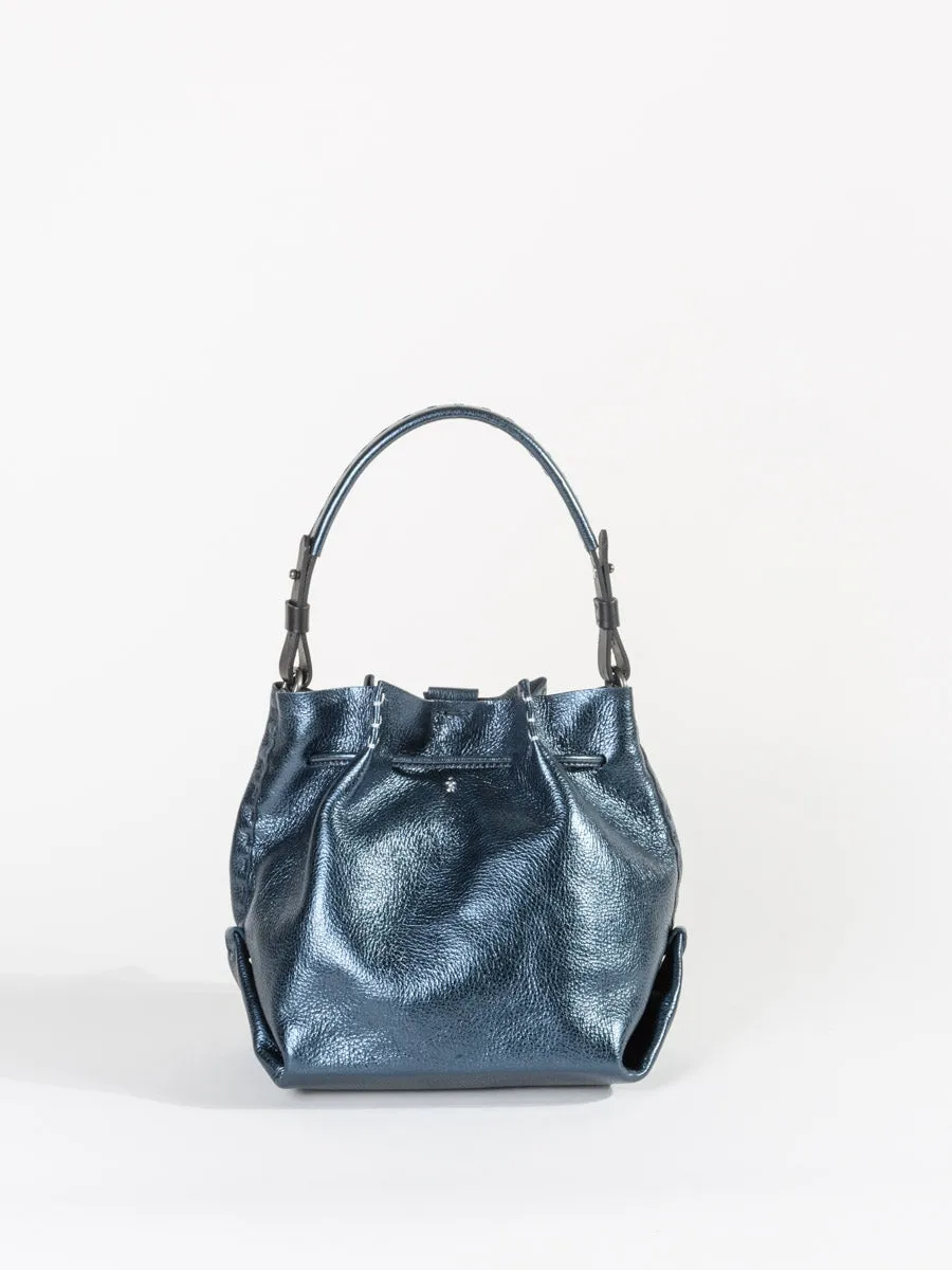 small magnolia bag - metal notte
