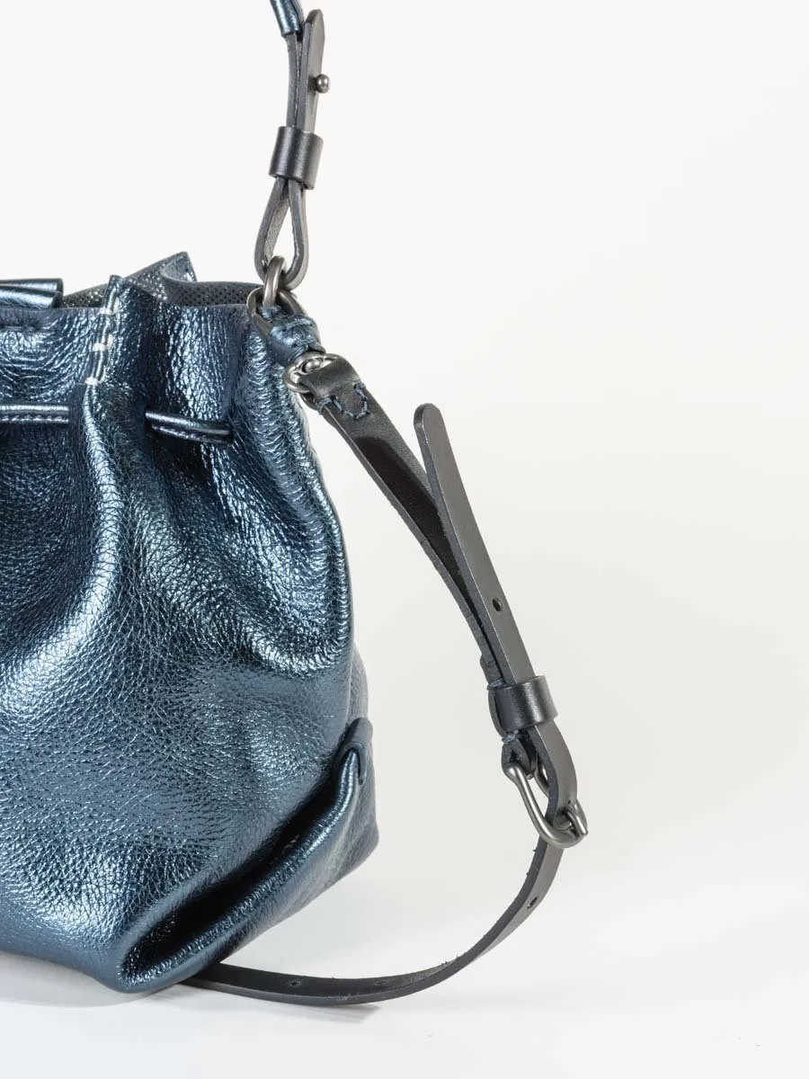 small magnolia bag - metal notte