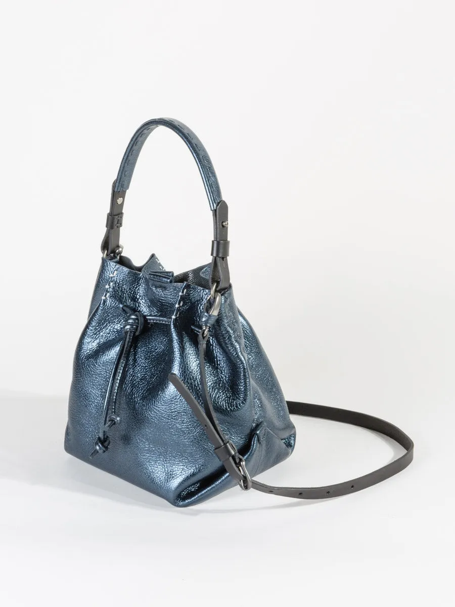 small magnolia bag - metal notte