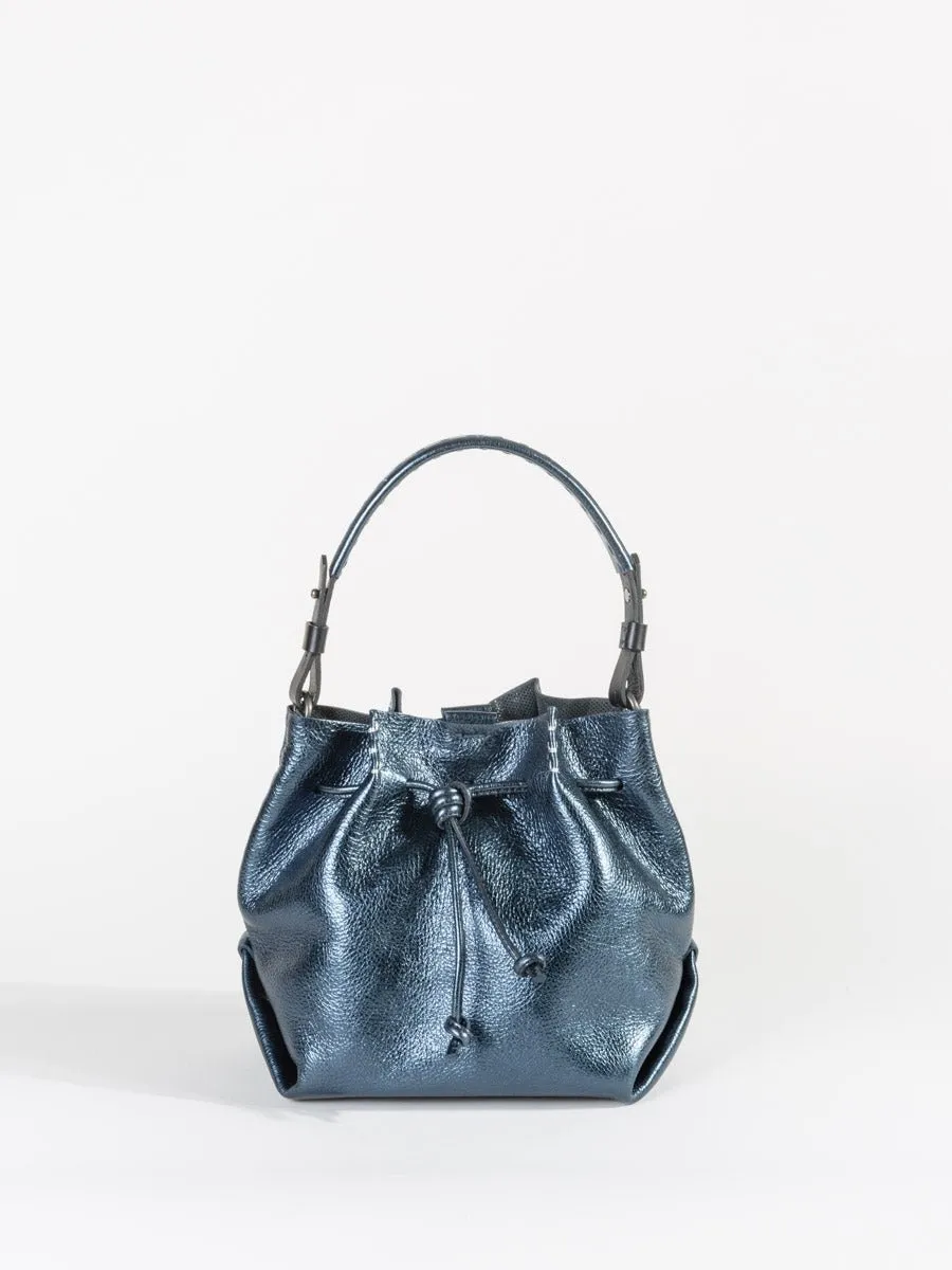 small magnolia bag - metal notte