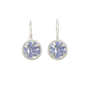 Small Silver Forget Me Not Burst Earrings