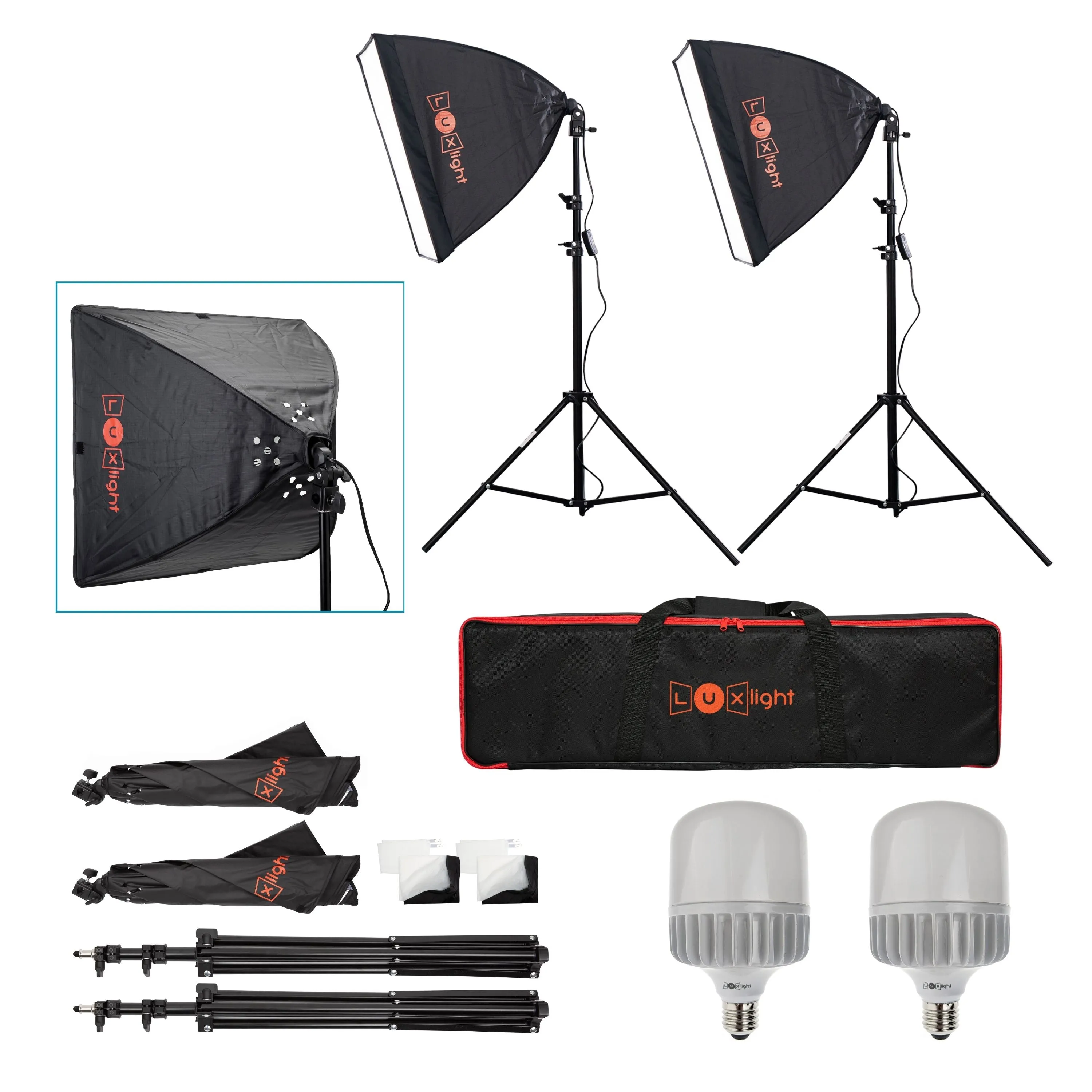 Softbox Lighting Kit | Photo & Video | Vivid Pro | 11,000 Lumens LED | CRI 94