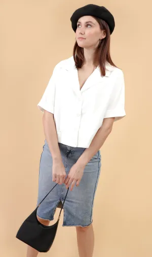 SONJA Blazer Top (White)