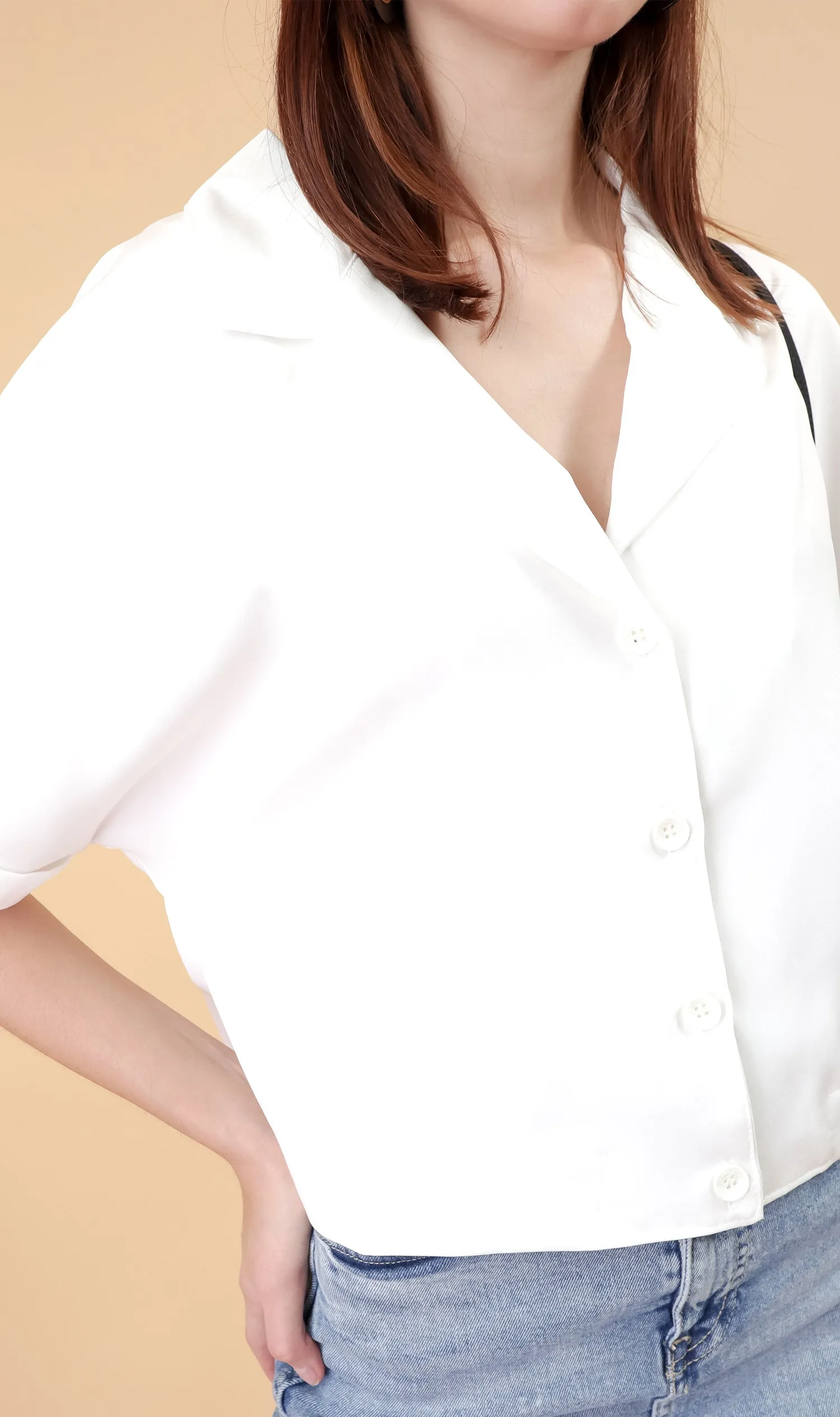 SONJA Blazer Top (White)