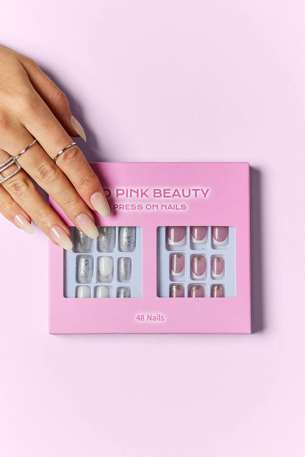 SPB LuxuryPress Pink Press-On Nails - 2 Pack Long-Lasting Manicure