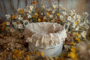 Spring Bucket Digital Background