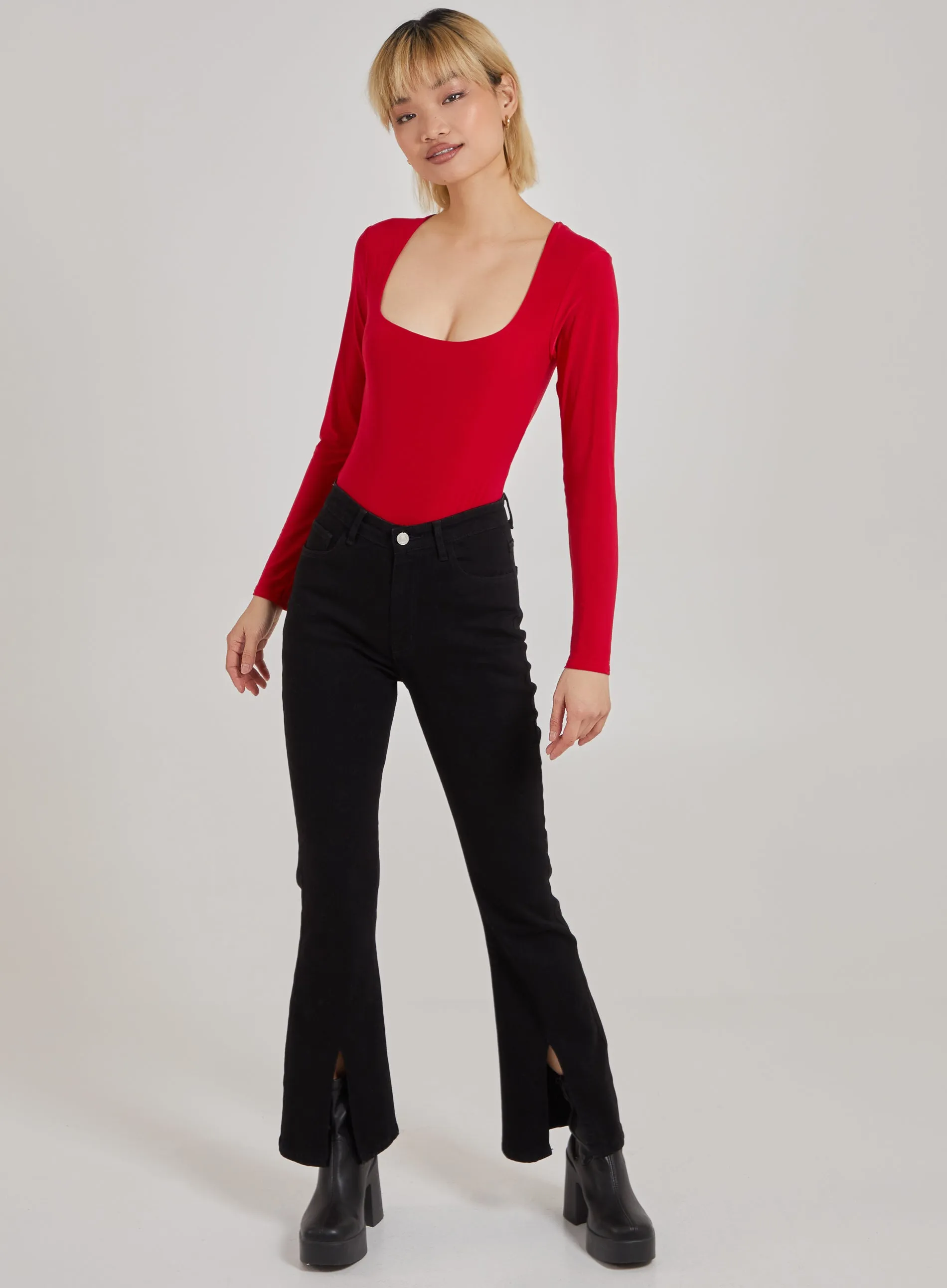 Square Neck Slink Bodysuit