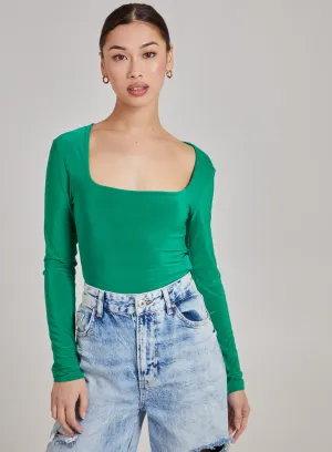 Square Neck Slink Bodysuit