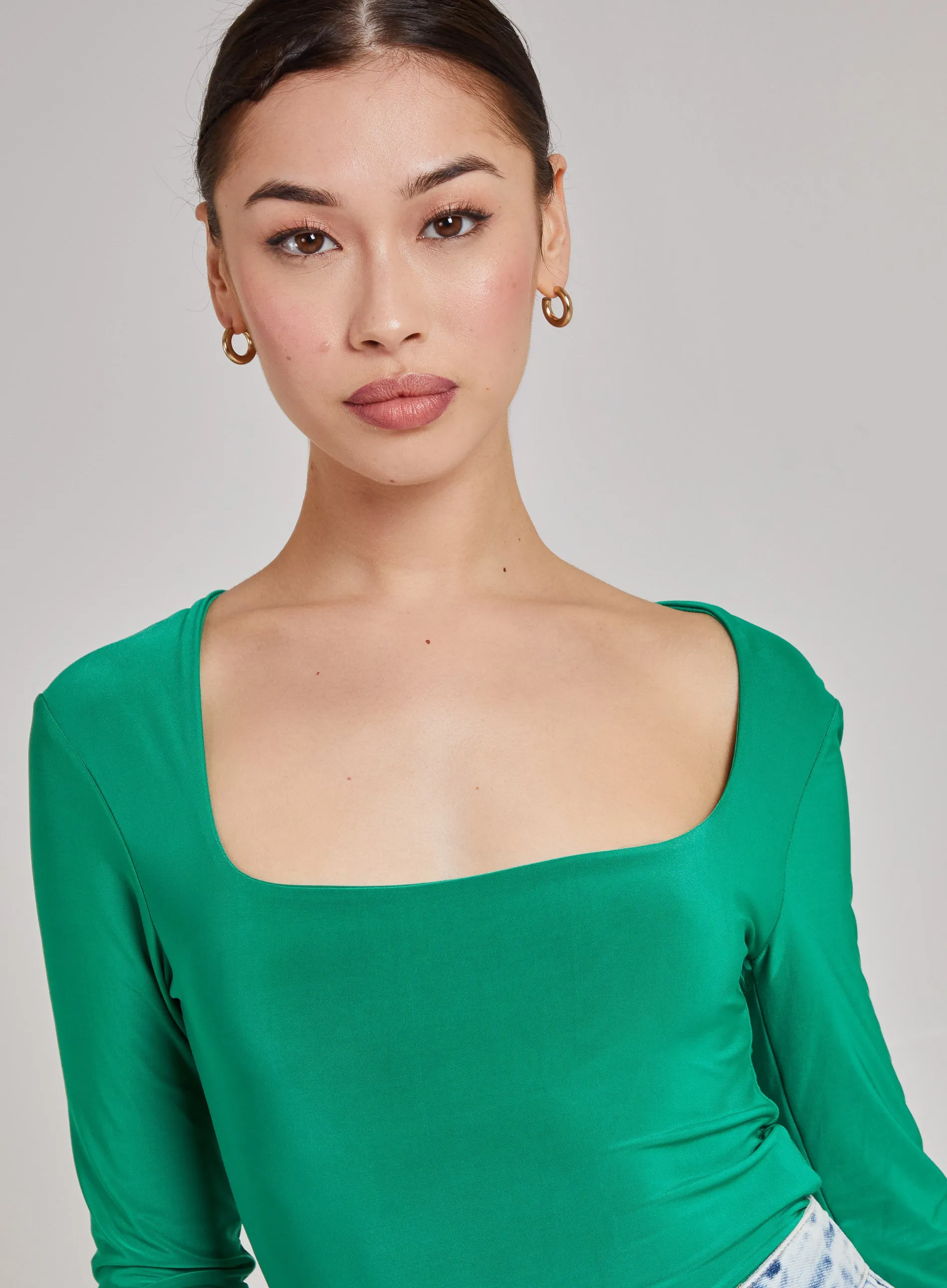Square Neck Slink Bodysuit