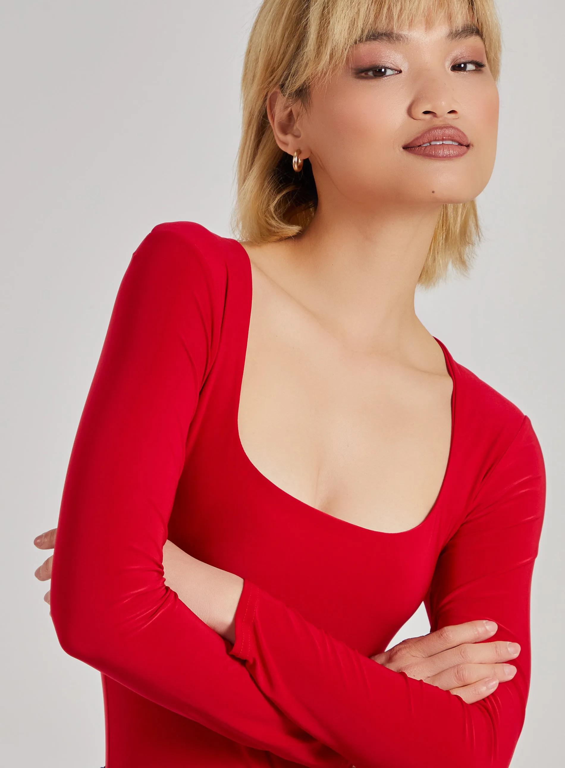 Square Neck Slink Bodysuit