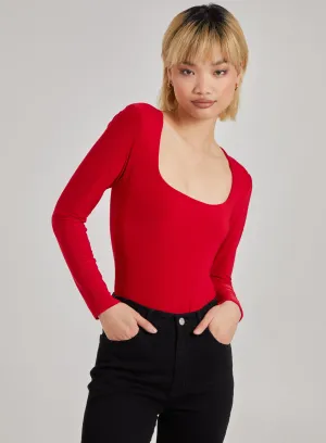 Square Neck Slink Bodysuit