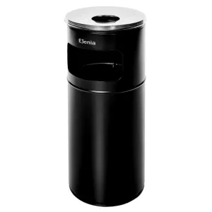 Stainless Steel Trash Can with Ashtray and Bag Support Esenia, 27L