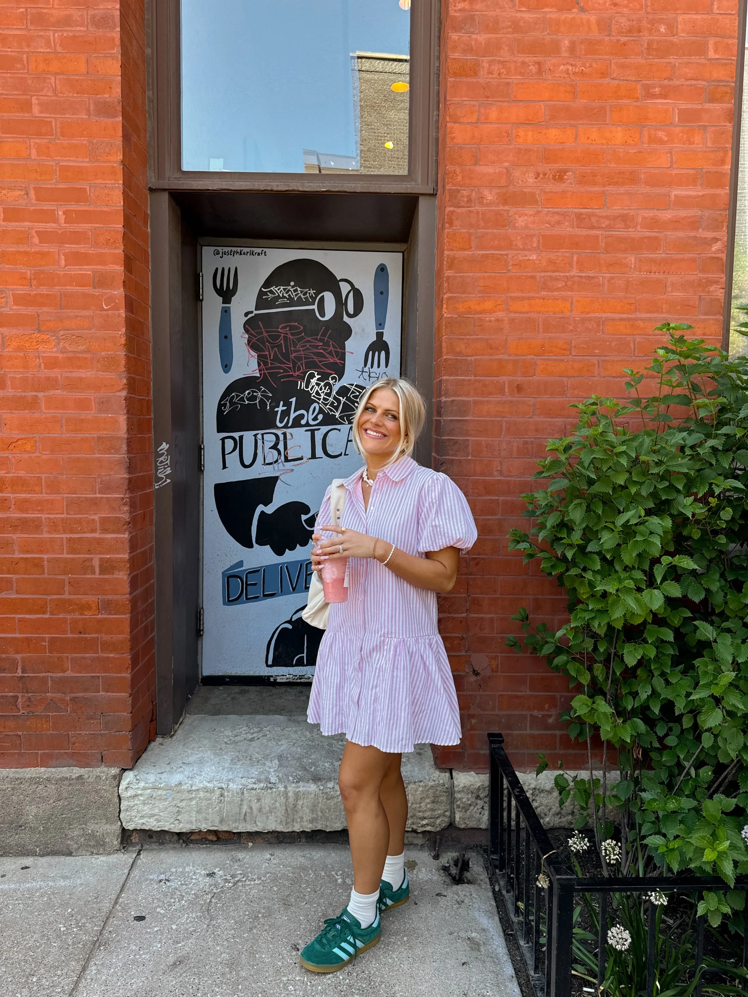 Stevie Striped Dress// Pink