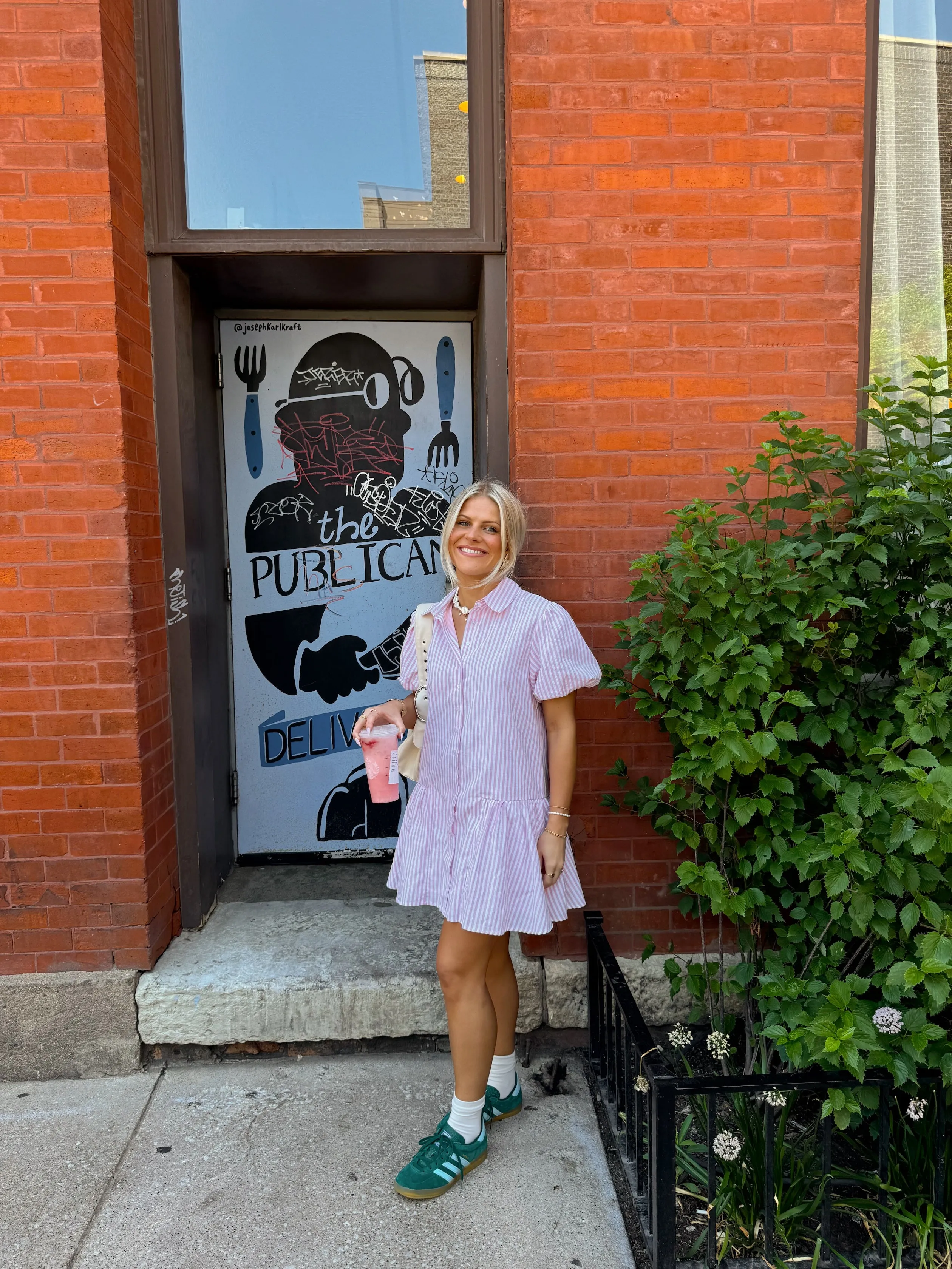 Stevie Striped Dress// Pink