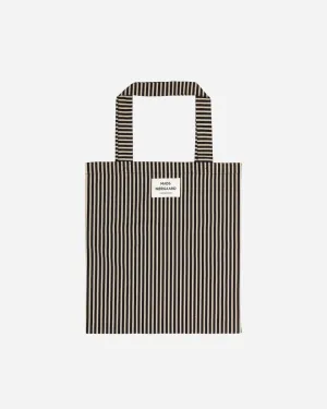 Striped Organic Atoma Bag - Black/Oak