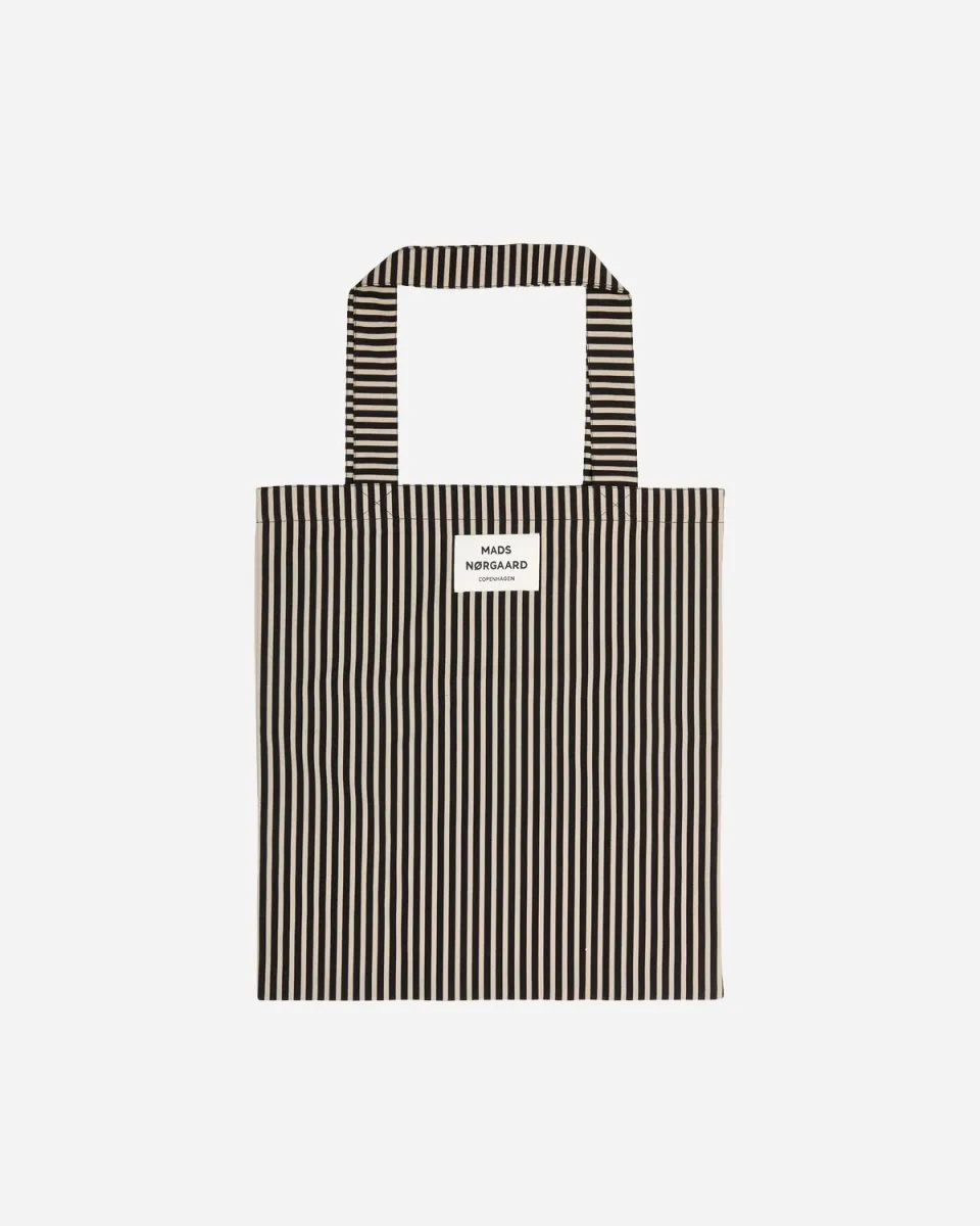 Striped Organic Atoma Bag - Black/Oak