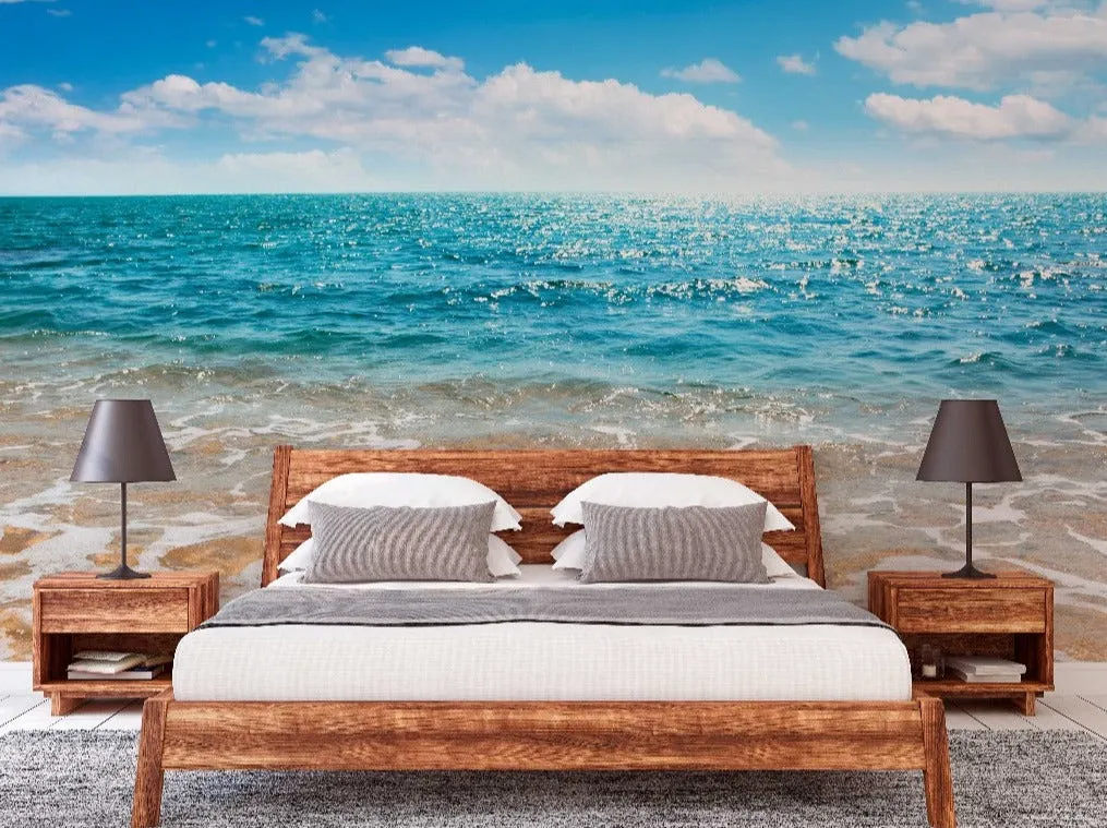 Summer Beach Waves Wallpaper Mural