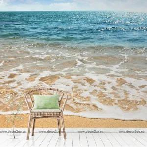 Summer Beach Waves Wallpaper Mural
