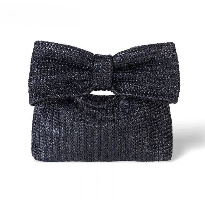Summer Serenade Straw Beach Bow Clutch