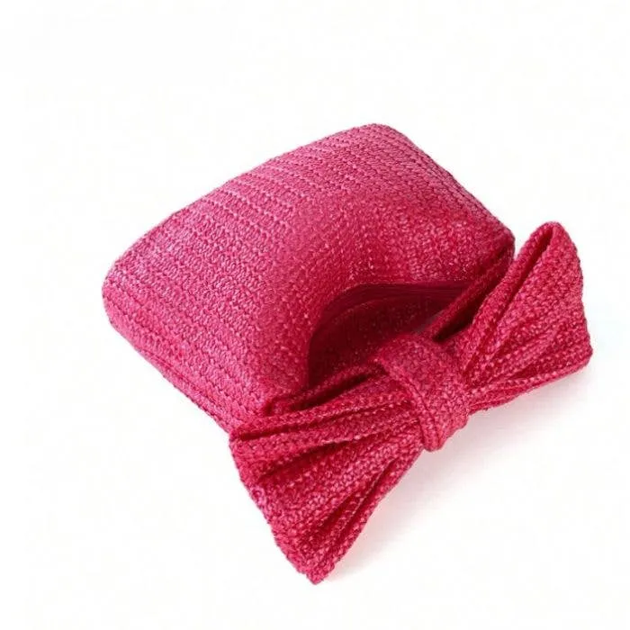 Summer Serenade Straw Beach Bow Clutch