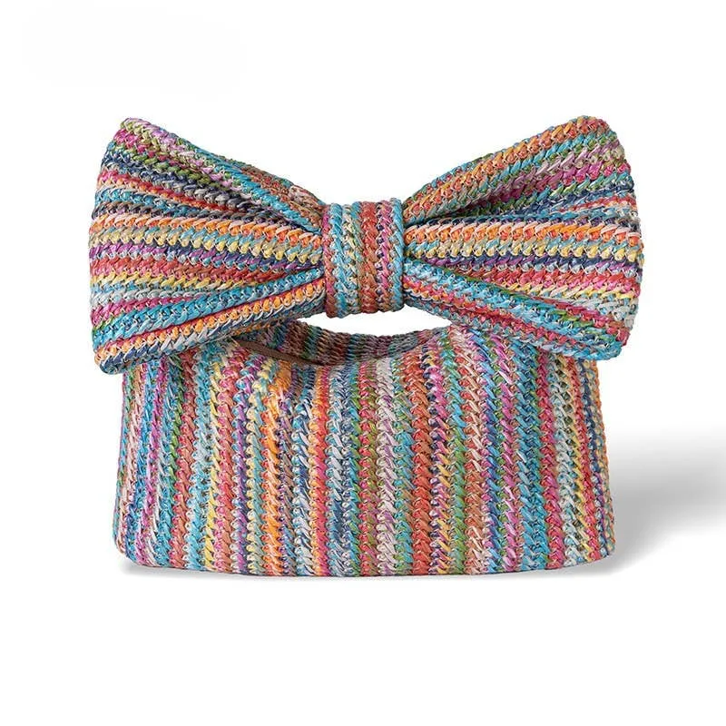 Summer Serenade Straw Beach Bow Clutch