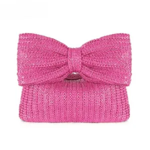 Summer Serenade Straw Beach Bow Clutch