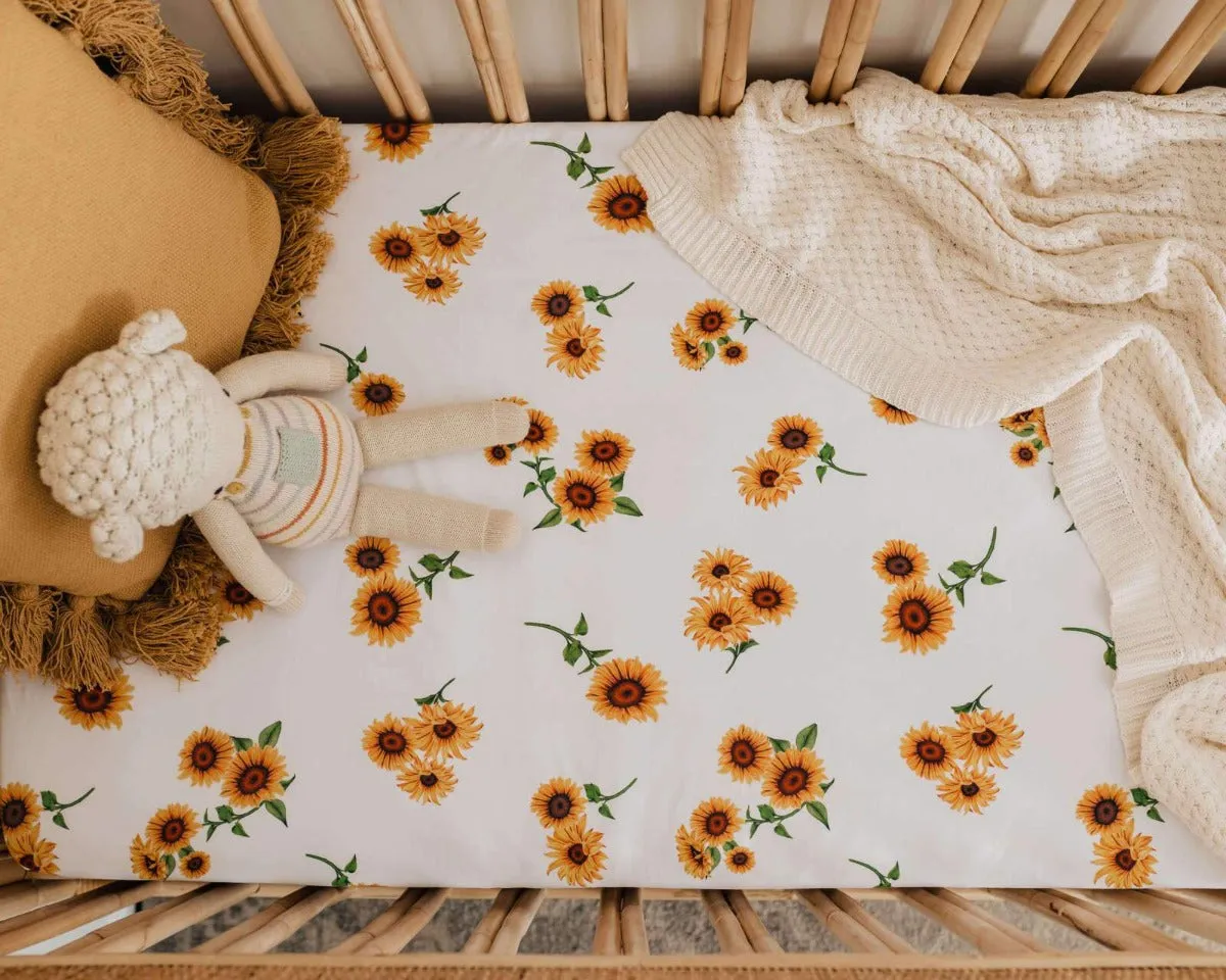Sunflower Crib Sheet