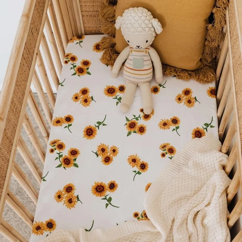 Sunflower Crib Sheet