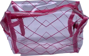 Superdrug Pink Transparent Makeup Bag