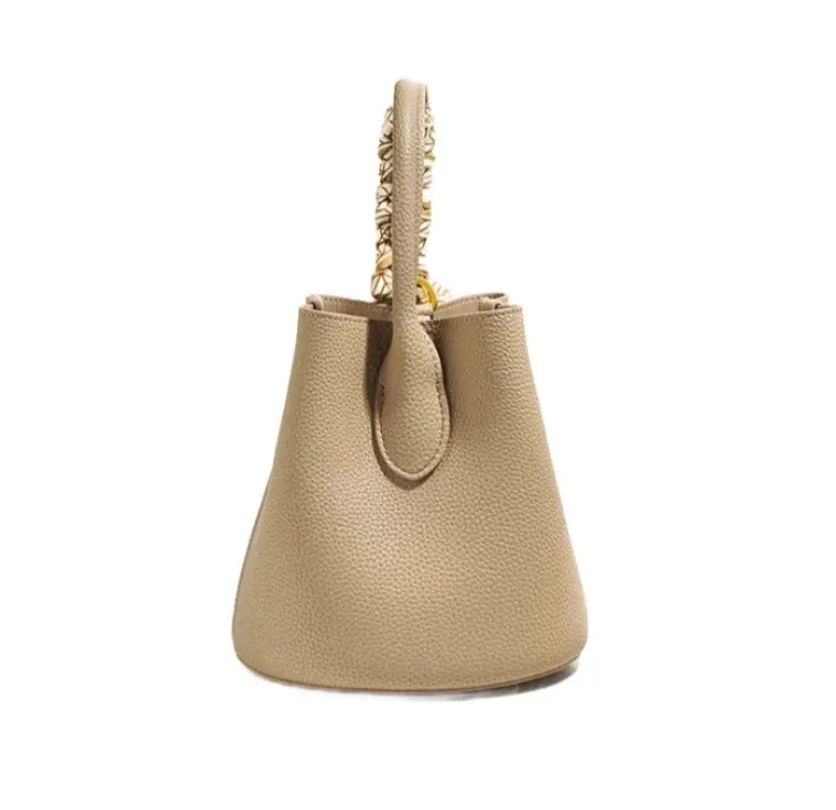 Terea Textured Leather Bucket Handbag | Chic & Spacious