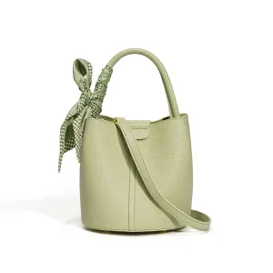 Terea Textured Leather Bucket Handbag | Chic & Spacious