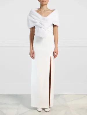 The Bridal Collection - The Zola Mink Pull-Through Stole in Winter White