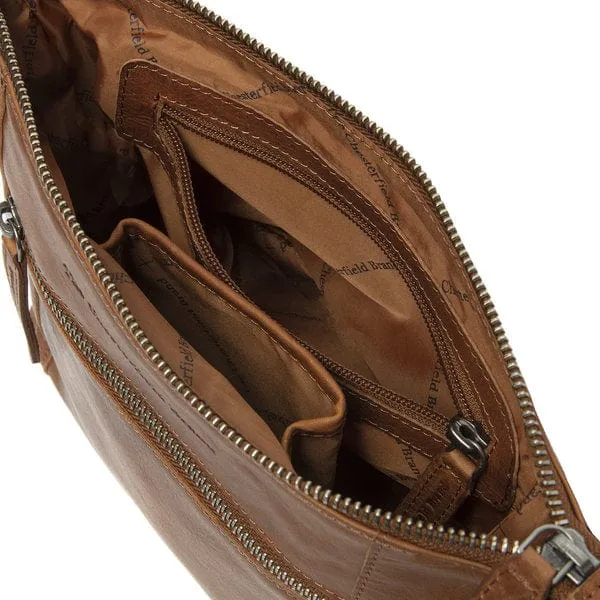 The Chesterfield Leather Shoulder Bag Cognac Faro