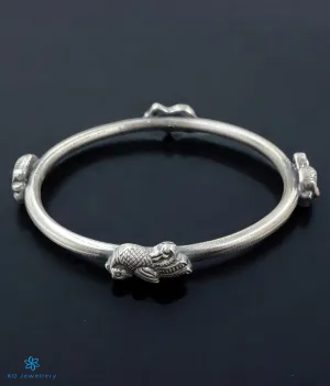 The Daman Silver Peacock Bangle (Size/2.2/2.4/2.6/2.8)