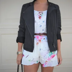 The Ivory Cold Shoulder Romper