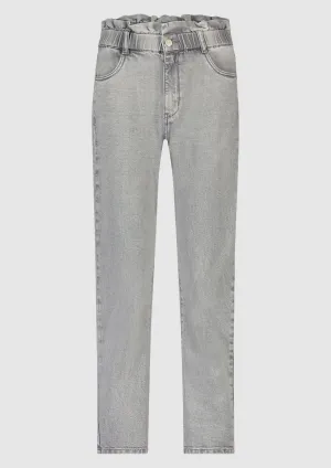 The Ruby Pearl Grey Wash High Rise Baggy Denim