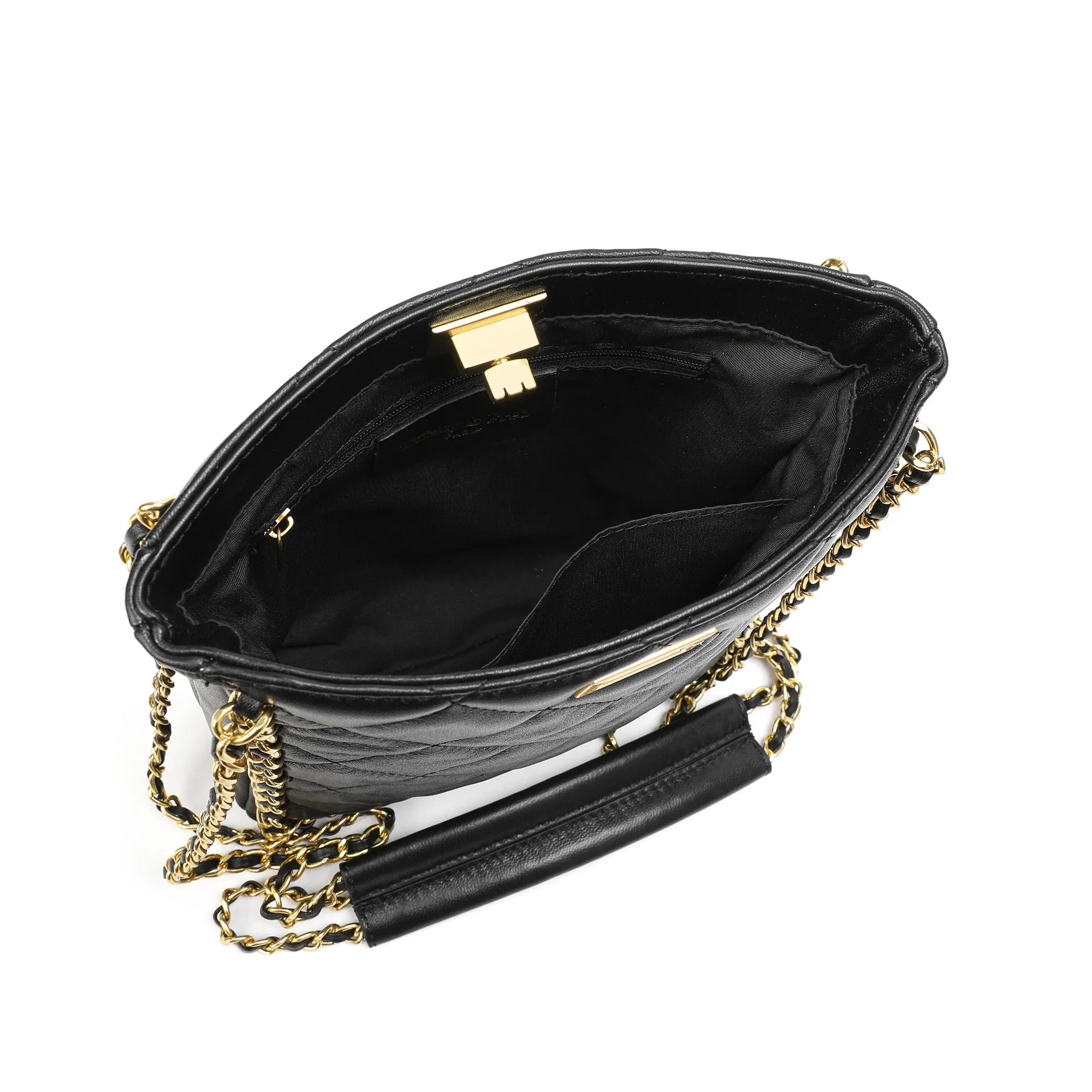 Tiffany & Fred Quilted Sheepskin Messenger/Shoulder Bag