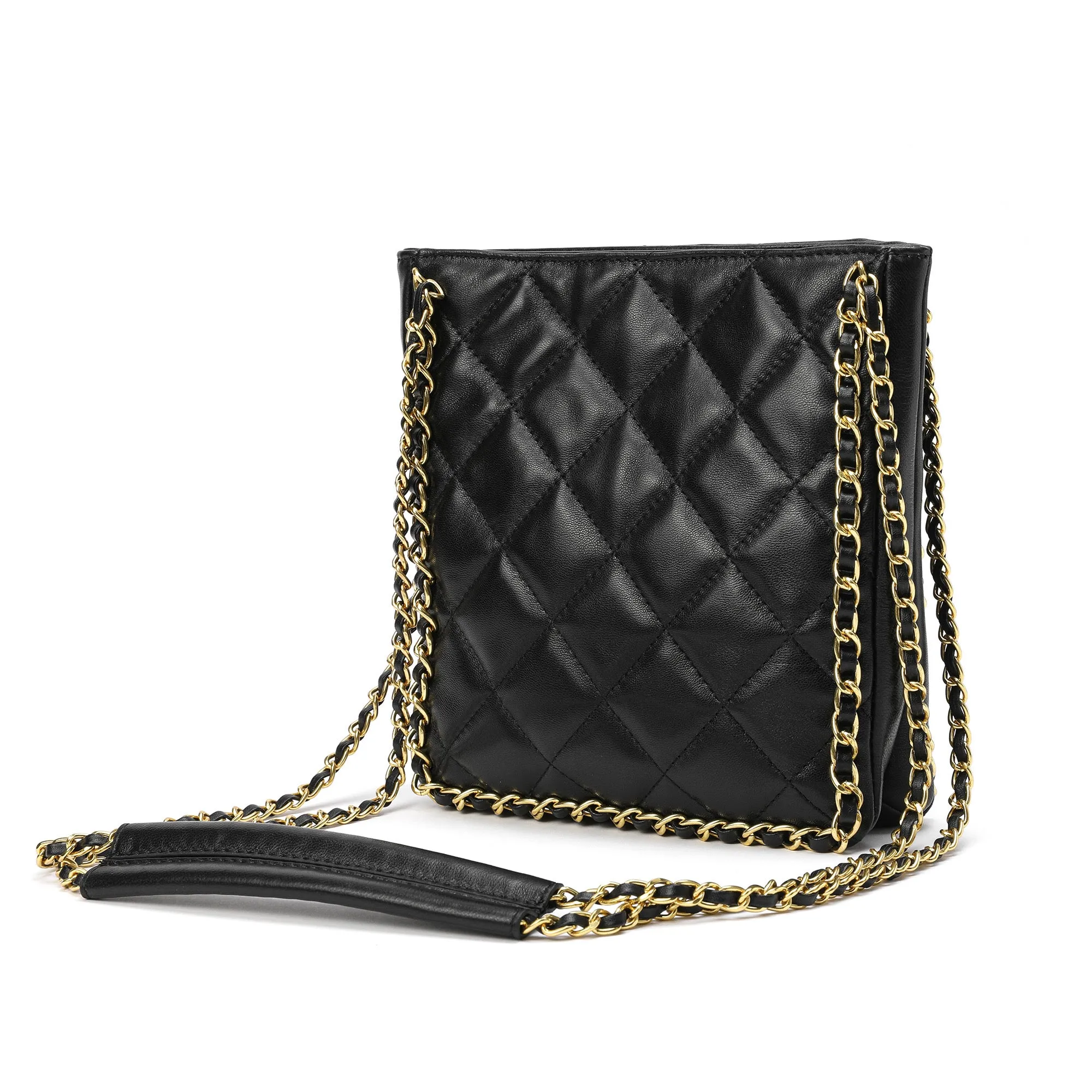 Tiffany & Fred Quilted Sheepskin Messenger/Shoulder Bag