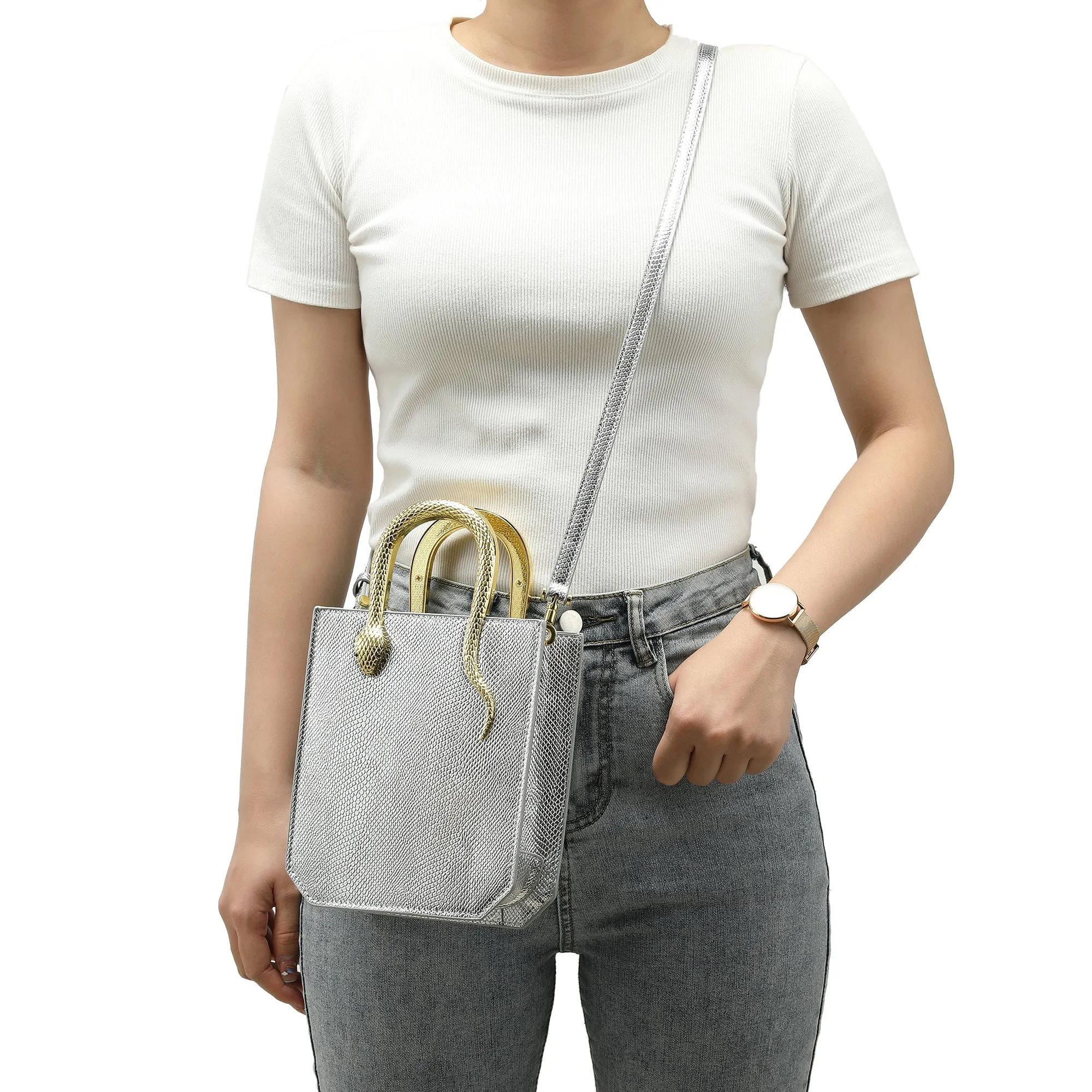 Tiffany & Fred Saffiano Leather Top-Handle Crossbody