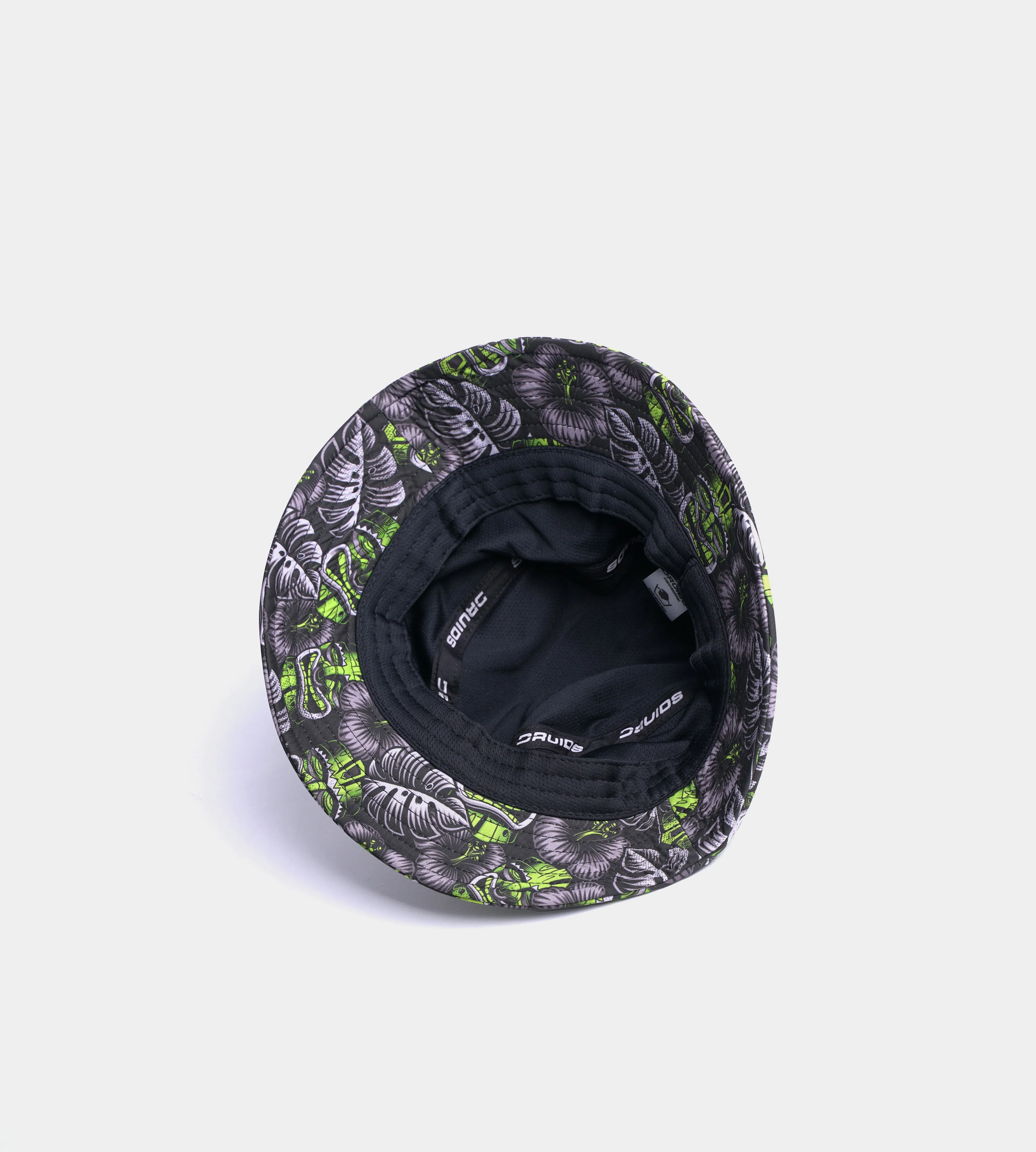 TIKI BUCKET HAT - BLACK / LIME