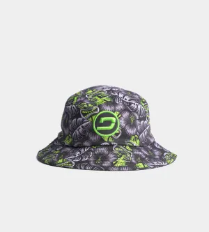 TIKI BUCKET HAT - BLACK / LIME