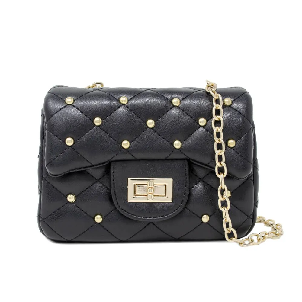 Tiny Treats Classic Quilted Stud Mini Bag