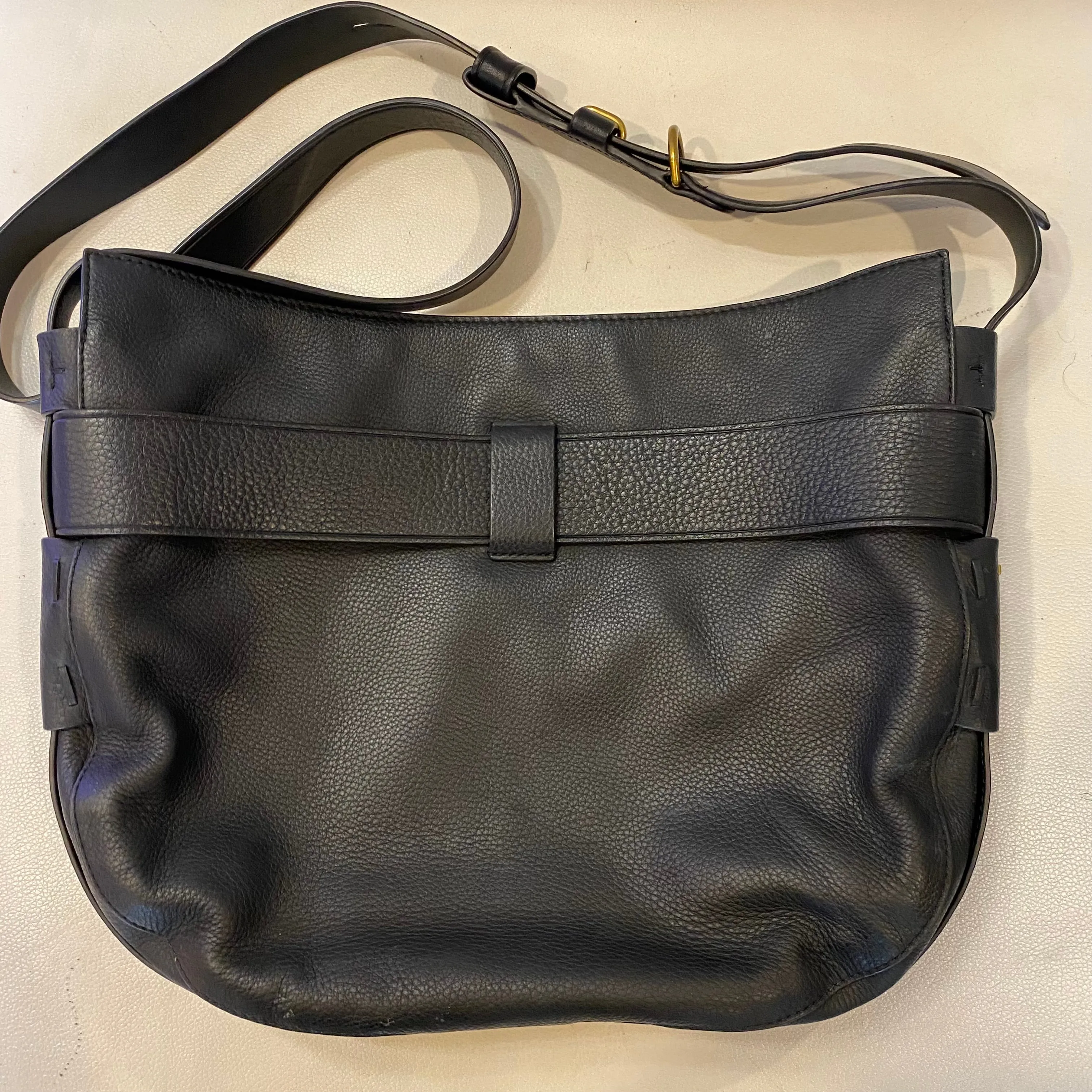 TORY BURCH Black Leather Gemini Link Shoulder Bag