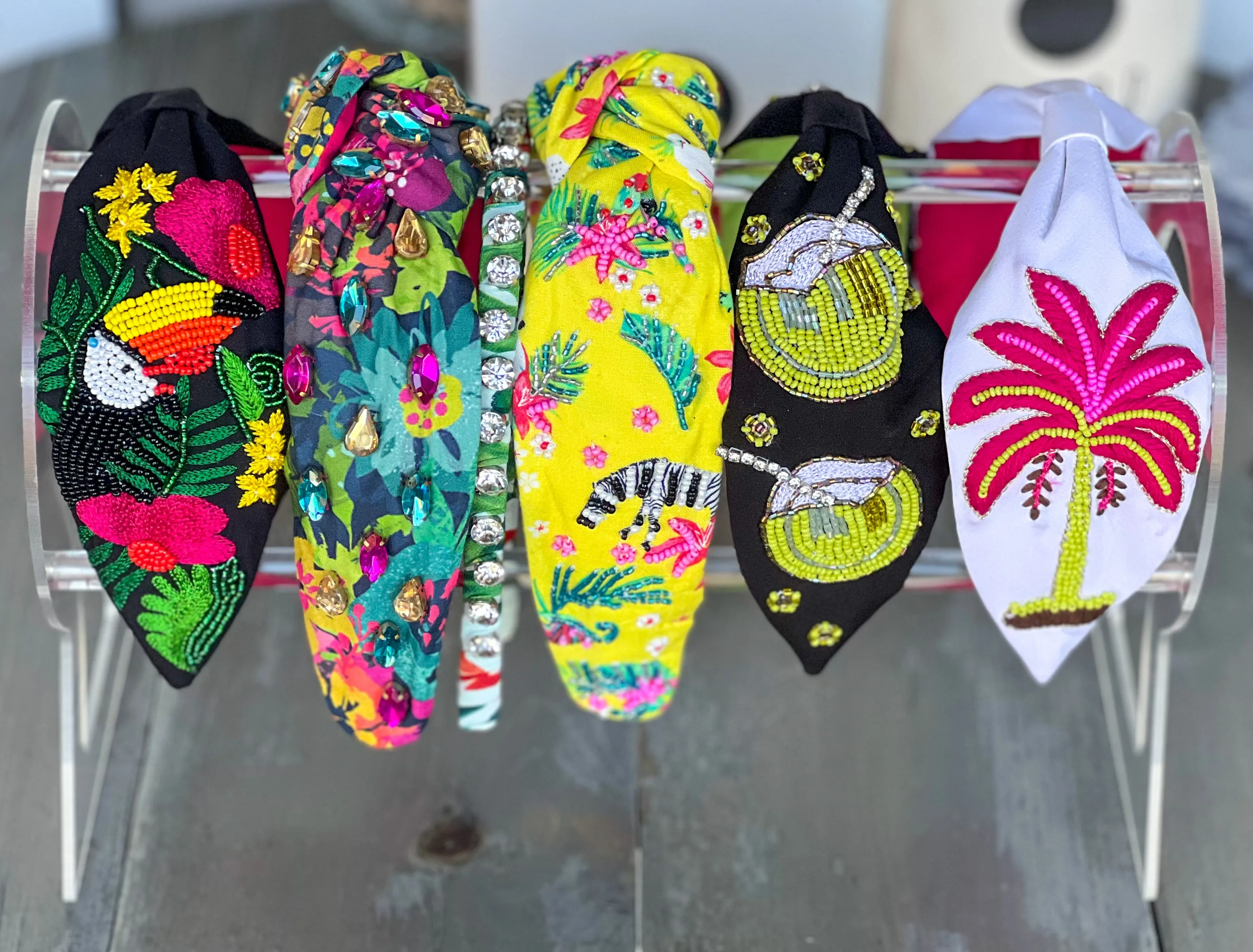 Tropical Toucan Turban Seed Beaded Headband