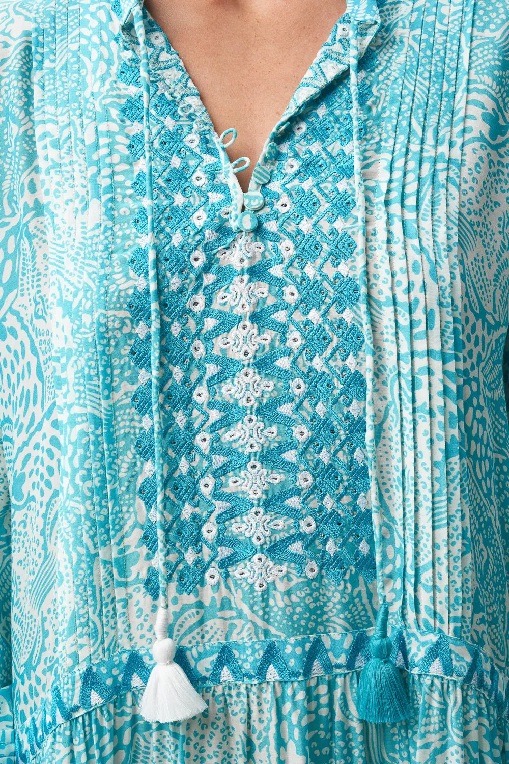 TUCCI DRESS - ANIMAL BLUE