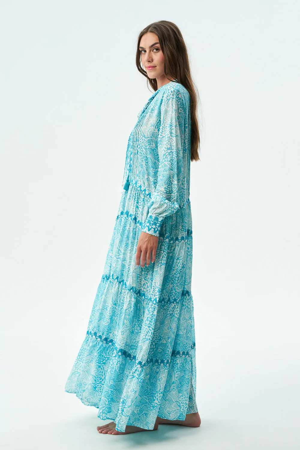 TUCCI DRESS - ANIMAL BLUE