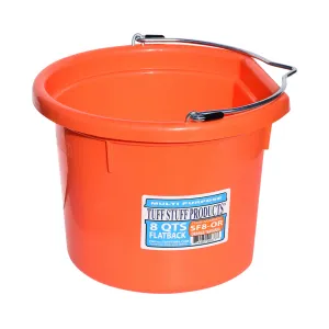 Tuff Stuff Flat Back Bucket 8 qts (Orange)