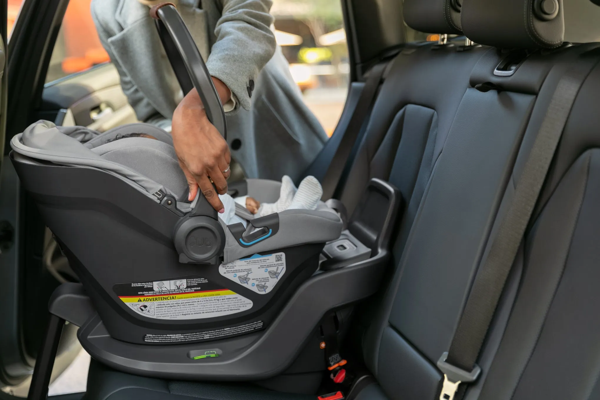 UPPAbaby Aria Infant Car Seat - Anthony (Grey/Chestnut Leather)