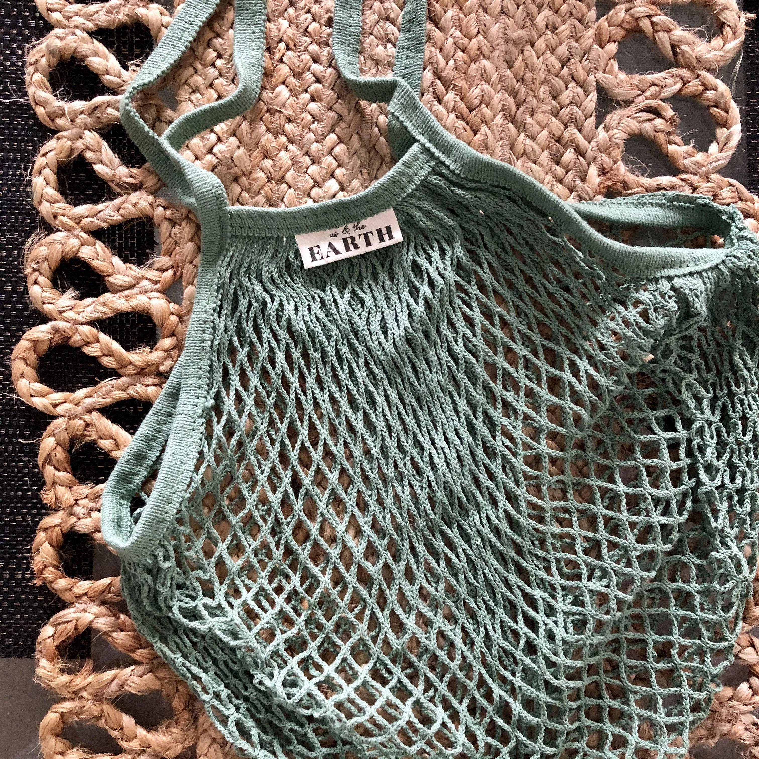 Us   The Earth | GOTS Cert Organic Cotton Mesh Shopping Bags