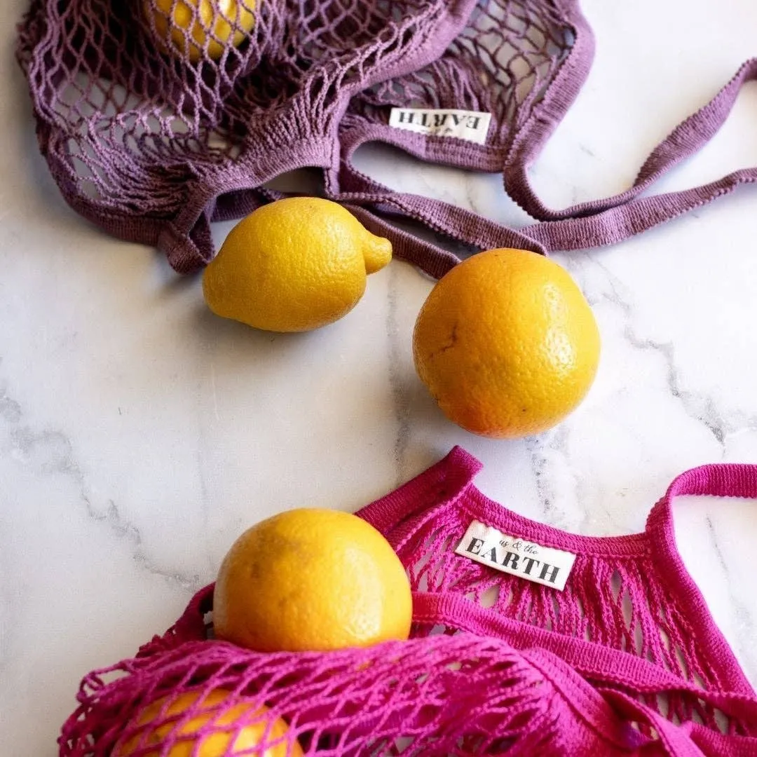 Us   The Earth | GOTS Cert Organic Cotton Mesh Shopping Bags
